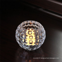 Ball Crystal Glass Candlestick for Christmas Decoration